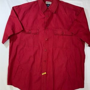 Magellan Outdoors Men's Bold Red Button Down Shirt